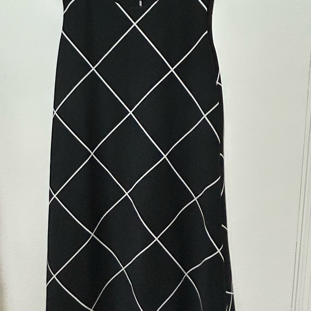 Tiana B. Black Dress with White Accents